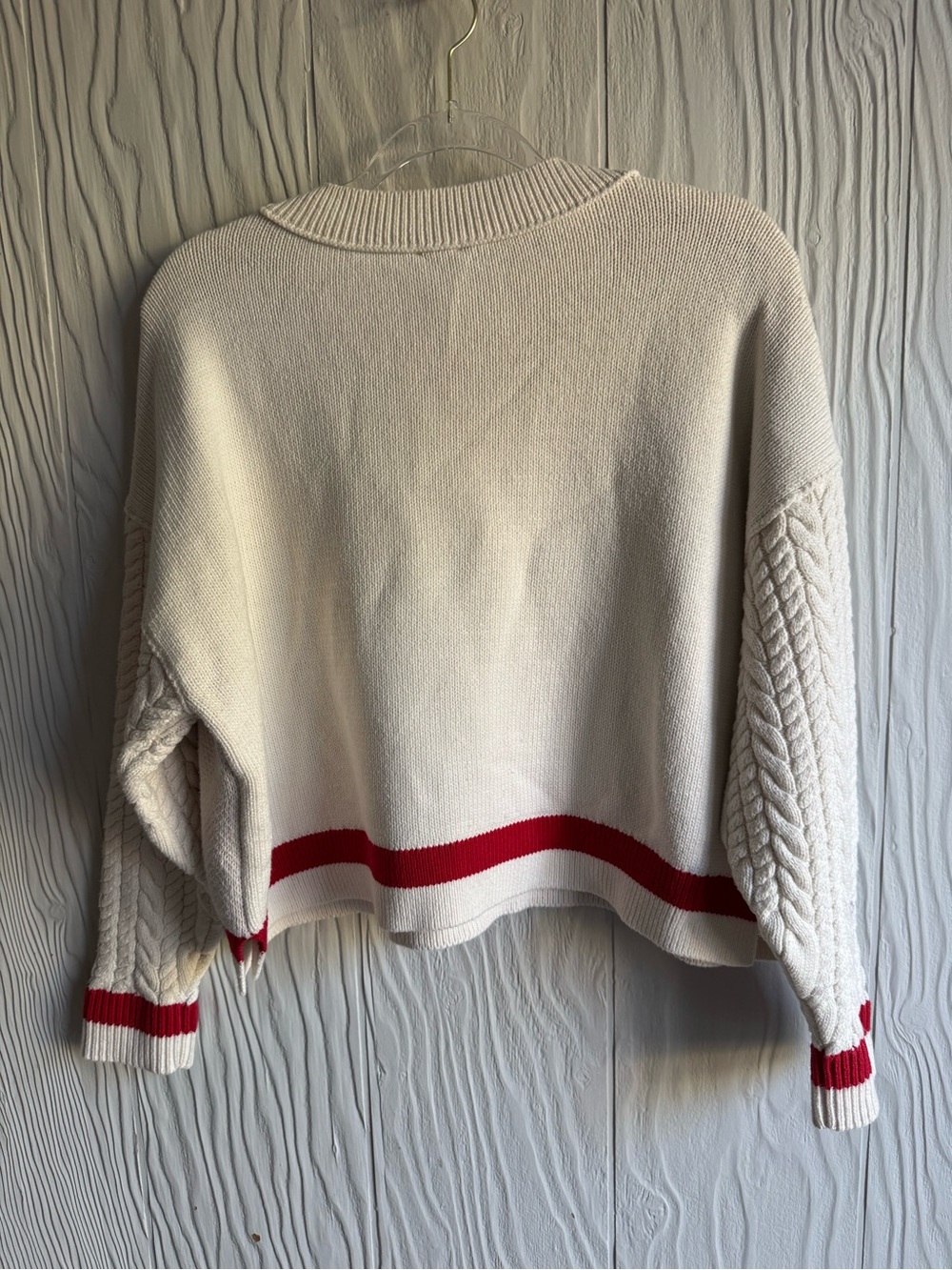 Maeve by Anthropologie Graphic Cable-Knit Sweater Seaside Nantucket Sz:S - Picture 3 of 14